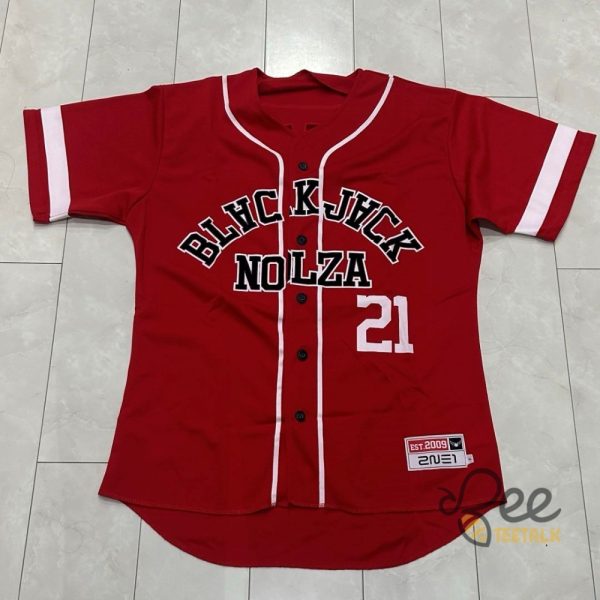 2Ne1 Black Jack Nolza Baseball Jersey Shirt Red Replica Kpop Fan Club Gift beeteetalk 3