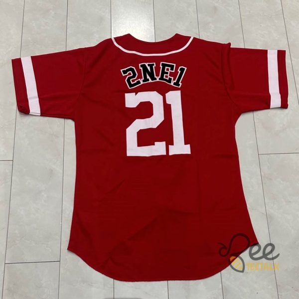 2Ne1 Black Jack Nolza Baseball Jersey Shirt Red Replica Kpop Fan Club Gift beeteetalk 4