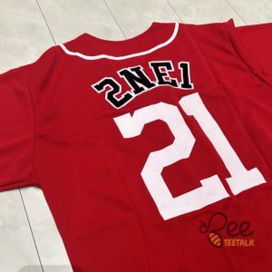 2Ne1 Black Jack Nolza Baseball Jersey Shirt Red Replica Kpop Fan Club Gift beeteetalk 5