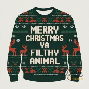 Merry Christmas Ya Filthy Animal Ugly Sweater beeteetalk 2