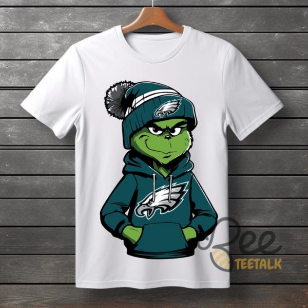 Philadelphia Eagles Grinch Christmas Shirt beeteetalk 1