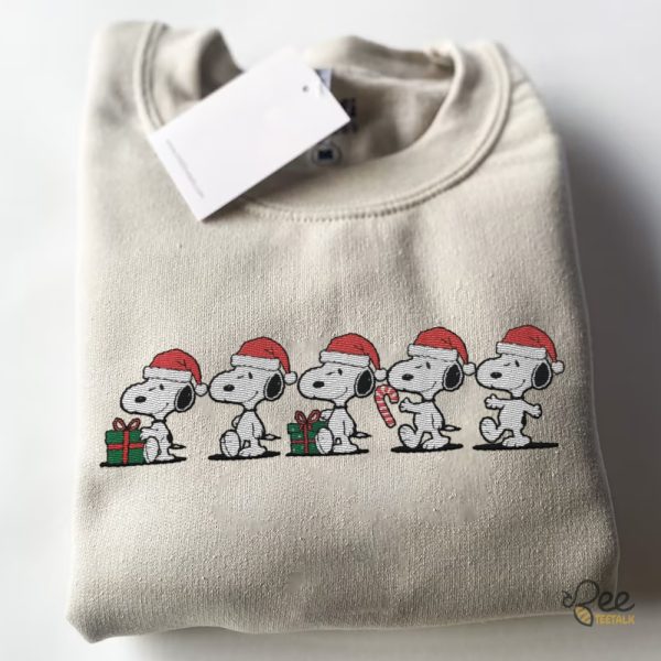 Snoopy The Peanuts Christmas Embroidered Shirt Sweatshirt Hoodie Tshirt beeteetalk 3