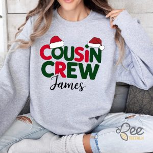 Cousin Crew Christmas Family Matching Shirts Custom Name beeteetalk 4