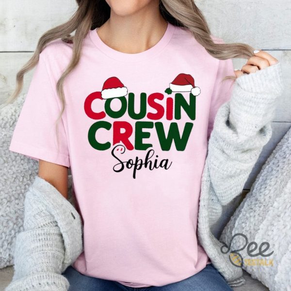 Cousin Crew Christmas Family Matching Shirts Custom Name beeteetalk 5