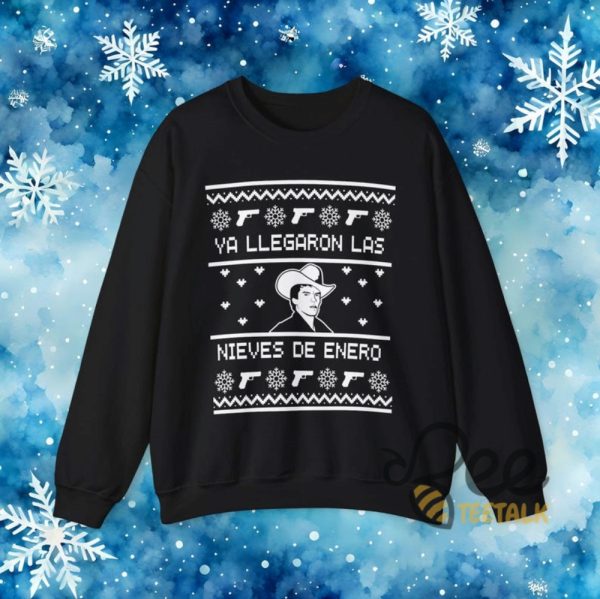 Chalino Ya Llegaron Las Nieves De Enero Ugly Christmas Sweatshirt Hoodie T Shirt Felis Navidad Funny Tee beeteetalk 1