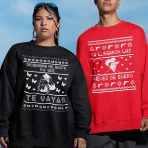 Chalino Ya Llegaron Las Nieves De Enero Ugly Christmas Sweatshirt Hoodie T Shirt Felis Navidad Funny Tee beeteetalk 9