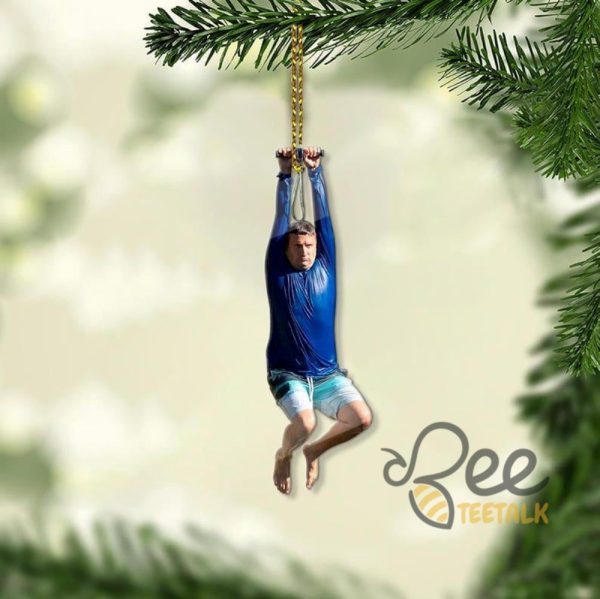 I Think You Should Leave Zip Line Acrylic Christmas Ornament Funny Meme Xmas Tree Decor Gift beeteetalk 1