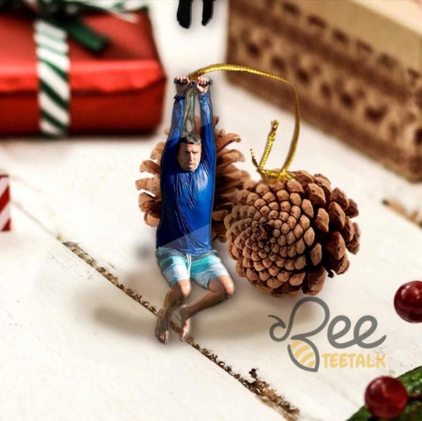 I Think You Should Leave Zip Line Acrylic Christmas Ornament Funny Meme Xmas Tree Decor Gift beeteetalk 4