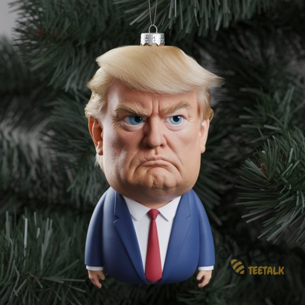 3D Art Of Donald Trump Christmas Ornament 2D Flat Acrylic Ornament Xmas Gift beeteetalk 1