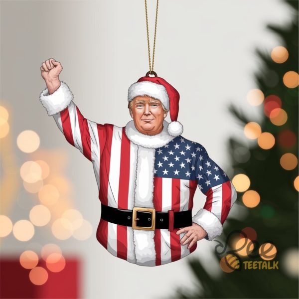 Patriotic Donald Trump 2024 Christmas Ornament Acrylic Tree Decoration Gifts 2D Flat beeteetalk 1