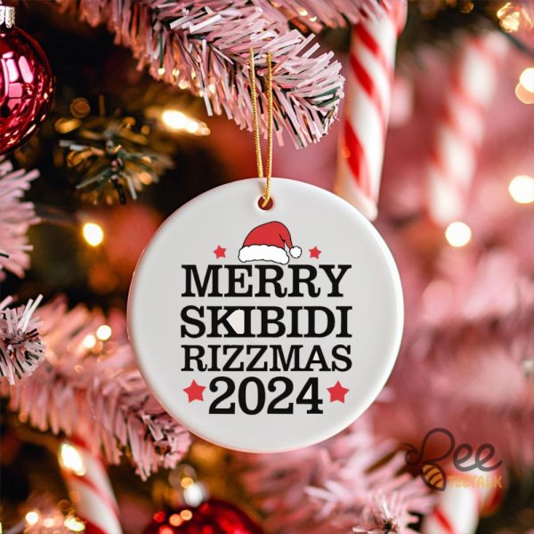 Merry Skibidi Rizzmas Christmas Ornament Skibidi Meme Gen Z Teenager Funny Xmas Gift 2024 White Elephant Gift beeteetalk 1