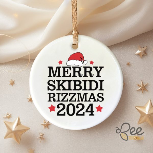 Merry Skibidi Rizzmas Christmas Ornament Skibidi Meme Gen Z Teenager Funny Xmas Gift 2024 White Elephant Gift beeteetalk 2