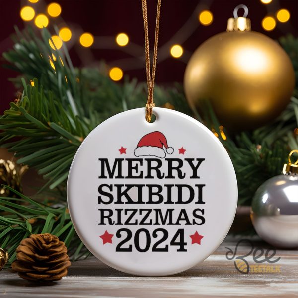 Merry Skibidi Rizzmas Christmas Ornament Skibidi Meme Gen Z Teenager Funny Xmas Gift 2024 White Elephant Gift beeteetalk 4