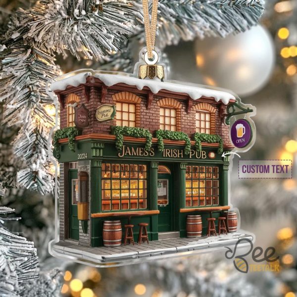 Personalized Irish Pub Acrylic Ornament For Christmas Tree Decoration beeteetalk 1