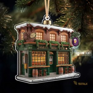 Personalized Irish Pub Acrylic Ornament For Christmas Tree Decoration beeteetalk 3