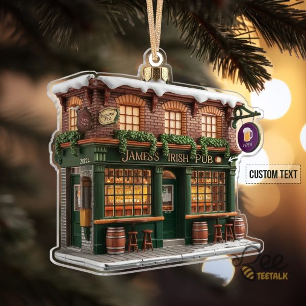 Personalized Irish Pub Acrylic Ornament For Christmas Tree Decoration beeteetalk 4