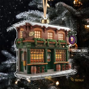 Personalized Irish Pub Acrylic Ornament For Christmas Tree Decoration beeteetalk 5