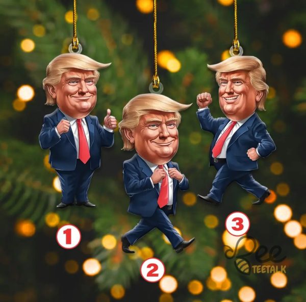 Trump Dancing Ornament Maga Christmas Acrylic Ornament beeteetalk 1