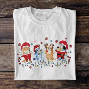 Bluey Christmas Embroidered Shirt 2024 beeteetalk 2