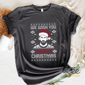 We Wish You A Messi Christmas Shirt Soccer Fans Ugly Xmas Styled Graphic Tee beeteetalk 4