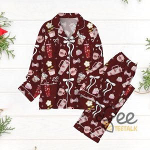 Coquette Bow Dr Pepper Christmas Pajamas Set Funny Soda Holiday Gift beeteetalk 2