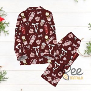 Coquette Bow Dr Pepper Christmas Pajamas Set Funny Soda Holiday Gift beeteetalk 3