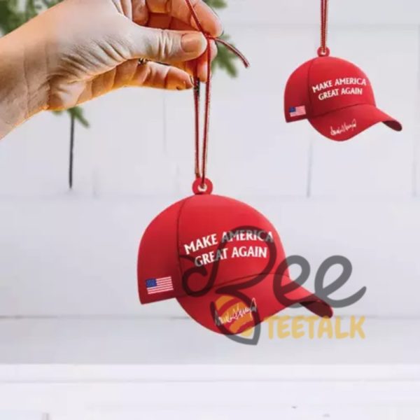 Donald Trump 47Th President Hat Ornament Donald Trump Maga Hat Christmas Acrylic Ornament beeteetalk 1