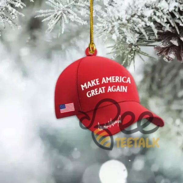 Donald Trump 47Th President Hat Ornament Donald Trump Maga Hat Christmas Acrylic Ornament beeteetalk 2