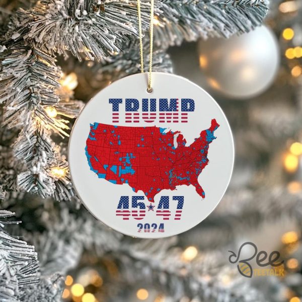 Trump 2024 Election Christmas Ornament Us Map Red Wave Gift Election Result Trump Won Keepsake Xmas Present beeteetalk 4