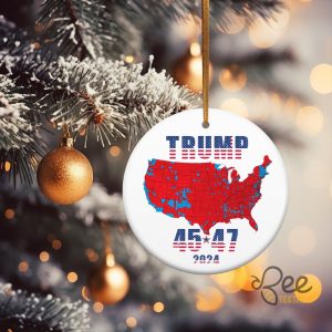 Trump 2024 Election Christmas Ornament Us Map Red Wave Gift Election Result Trump Won Keepsake Xmas Present beeteetalk 5