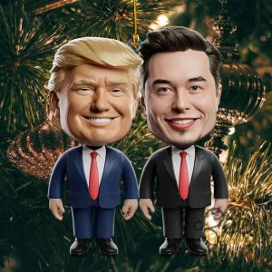 Donald Trump And Elon Musk Christmas Ornament Tree Decor Gift beeteetalk 4