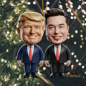 Donald Trump And Elon Musk Christmas Ornament Tree Decor Gift beeteetalk 5