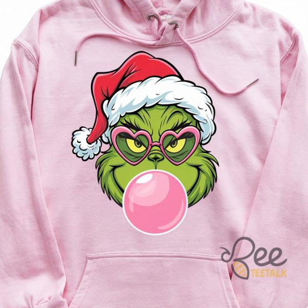 Grinch Bubblegum Shirt Retro Christmas Grinch Shirt Merry Grinchmas Shirt beeteetalk 1