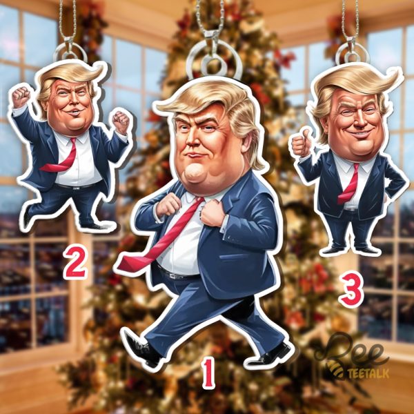 Donald Trump Dancing Christmas Ornament Acrylic President Xmas Tree Decoration beeteetalk 2