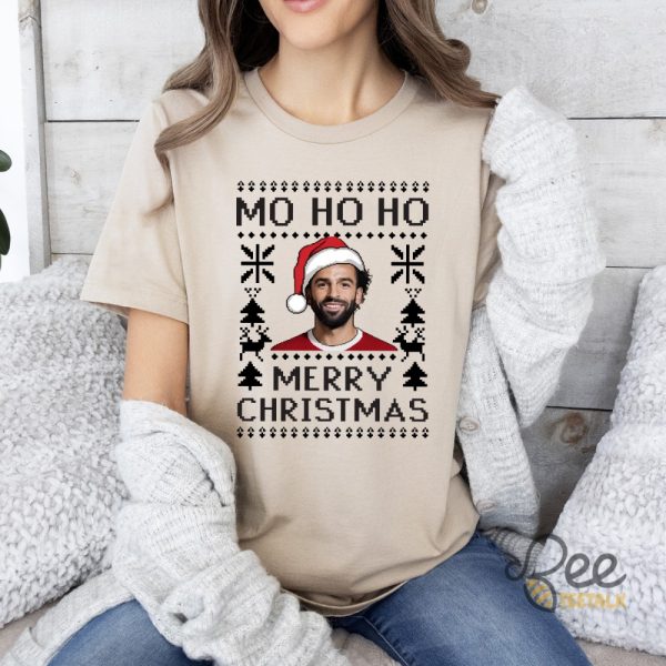 Mohamed Salah Mo Ho Ho Merry Christmas Ugly Sweatshirt T Shirt Hoodie Liverpool Fc Gift beeteetalk 1