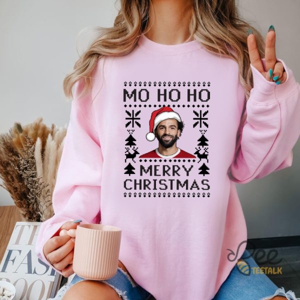 Mohamed Salah Mo Ho Ho Merry Christmas Ugly Sweatshirt T Shirt Hoodie Liverpool Fc Gift beeteetalk 2