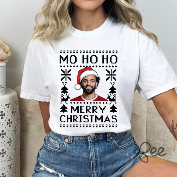 Mohamed Salah Mo Ho Ho Merry Christmas Ugly Sweatshirt T Shirt Hoodie Liverpool Fc Gift beeteetalk 4