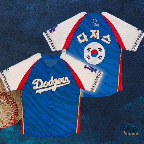 La Dodgers Korean Heritage Night Baseball Jersey Shirt 2024 Giveaway Replica beeteetalk 1