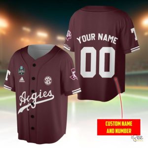 Personalized Aggie Baseball Jersey Shirt Custom Texas A And M Baseball Jerseys Ncaa 2024 beeteetalk 3