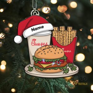 Chick A Fil A Logo Christmas Ornament Custom Name Fast Food Chicken Xmas Tree Decoration Gift beeteetalk 2