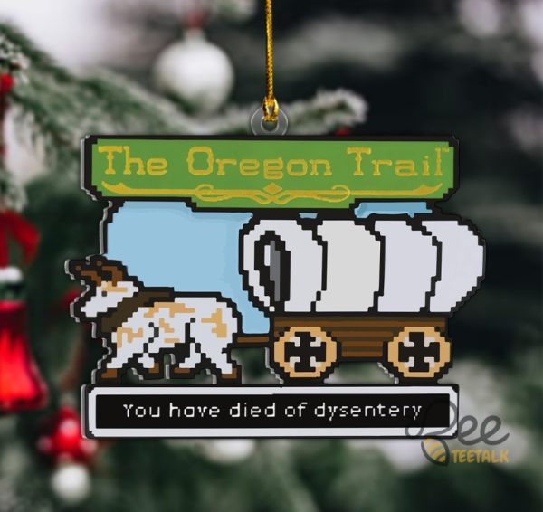 Oregon Trail Acrylic Christmas Ornament Inspired By Hallmark Ornaments beeteetalk 1