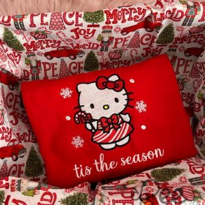 Hello Kitty Christmas Embroidered Sweatshirt T Shirt Hoodie beeteetalk 4