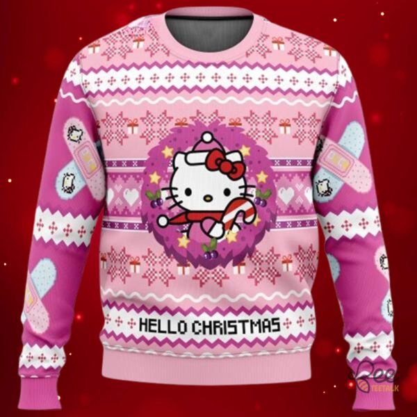 Hello Christmas Hello Kitty Ugly Christmas Sweater 2024 beeteetalk 2