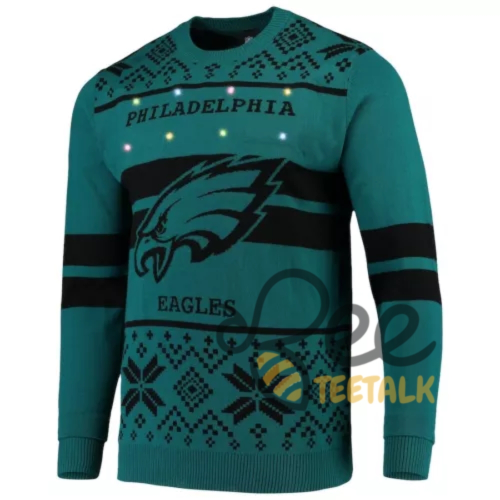 Nfl Philadelphia Eagles Midnight Green Ugly Christmas Sweater 2024