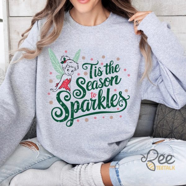 Tinkerbell Tis The Season To Sparkle Christmas Shirt beeteetalk 3