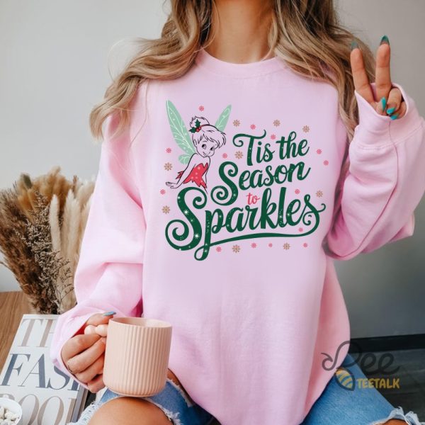 Tinkerbell Tis The Season To Sparkle Christmas Shirt beeteetalk 4