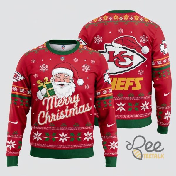 Nike Kansas City Chiefs Merry Christmas Ugly Sweater 2024 beeteetalk 1