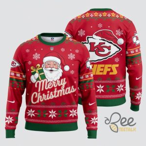 Nike Kansas City Chiefs Merry Christmas Ugly Sweater 2024 beeteetalk 2