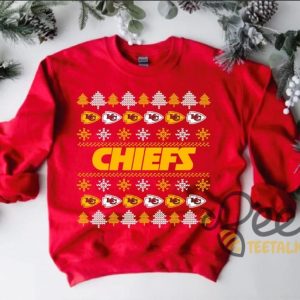 Kansas City Chiefs Christmas Ugly Sweater Style Football Shirt beeteetalk 2