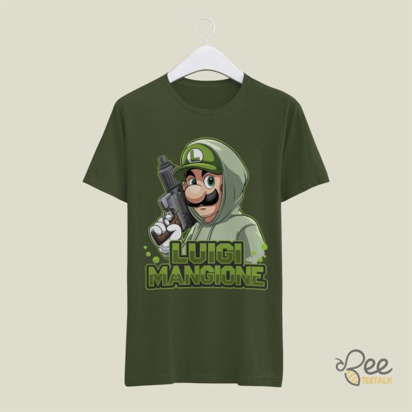 Luigi Mangione Mario Shirt Funny beeteetalk 6